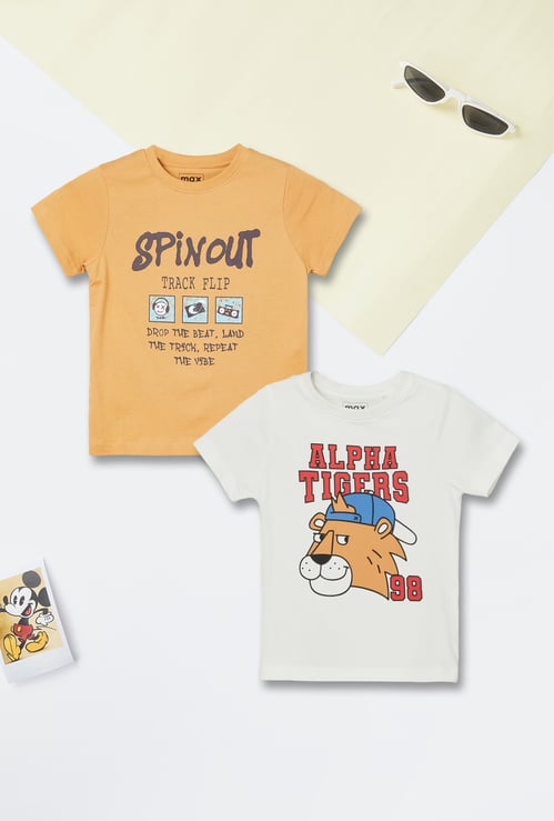 Boys Printed T-shirts - Pack of 2
