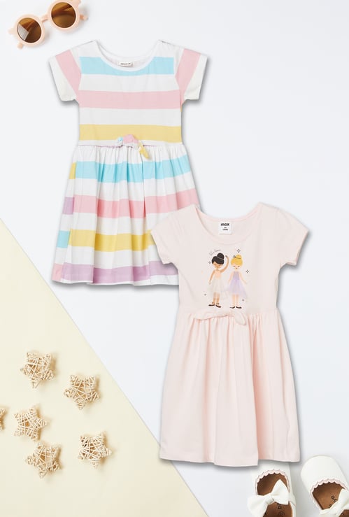 Girls Assorted Dresses - Pack of 2