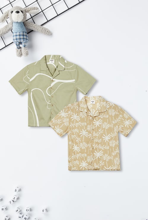 Boys Printed Resort Shirt - Pack of 2