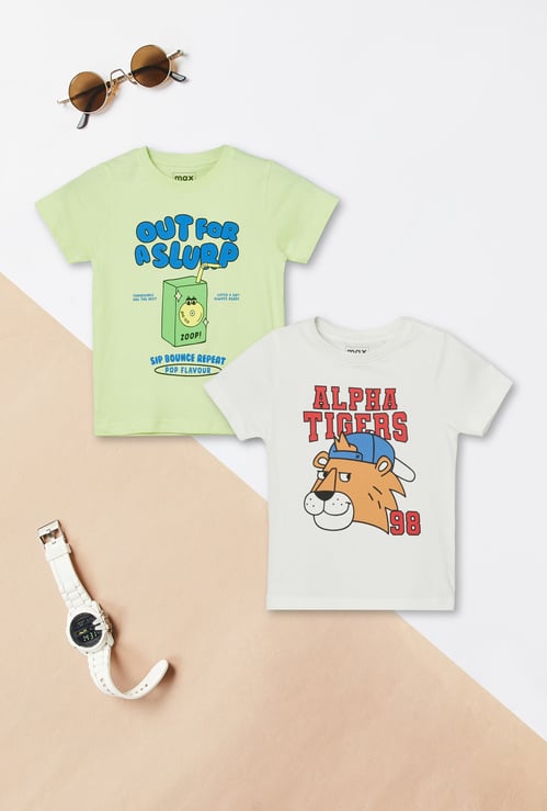 Boys Printed T-shirt - Pack of 2