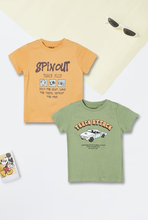 Boys Printed T-shirts - Pack of 2