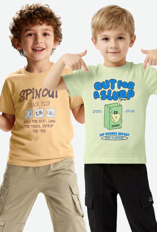 Boys Printed T-shirts - Pack of 2