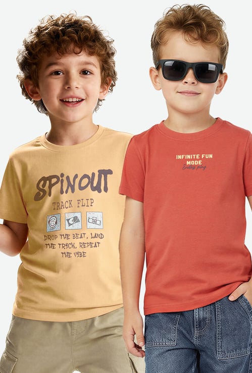 Boys Printed T-shirts - Pack of 2