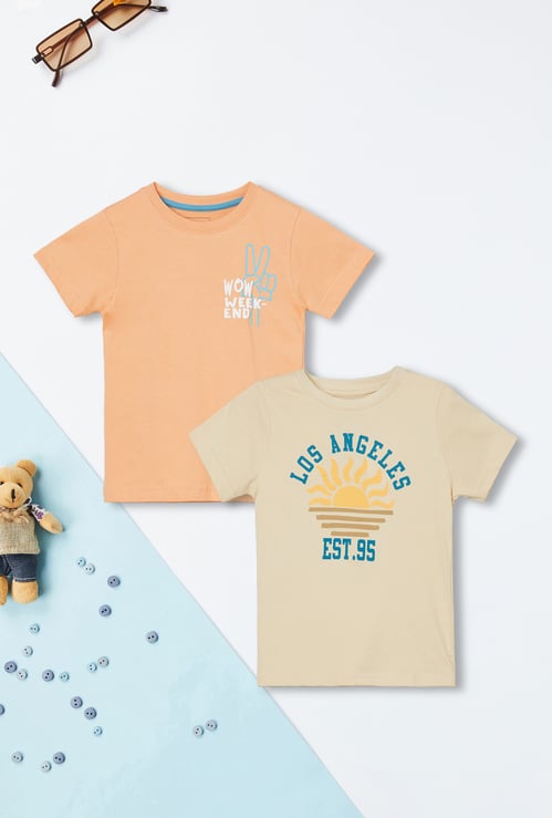 Boys Printed T-shirts - Pack of 2