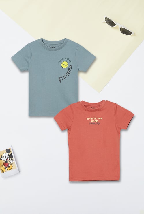 Boys Printed T-shirts - Pack of 2