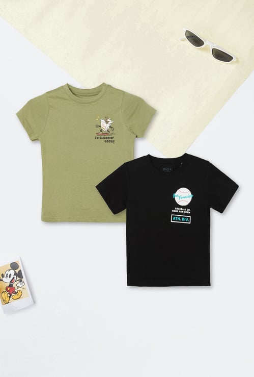 Boys Printed T-shirts - Pack of 2