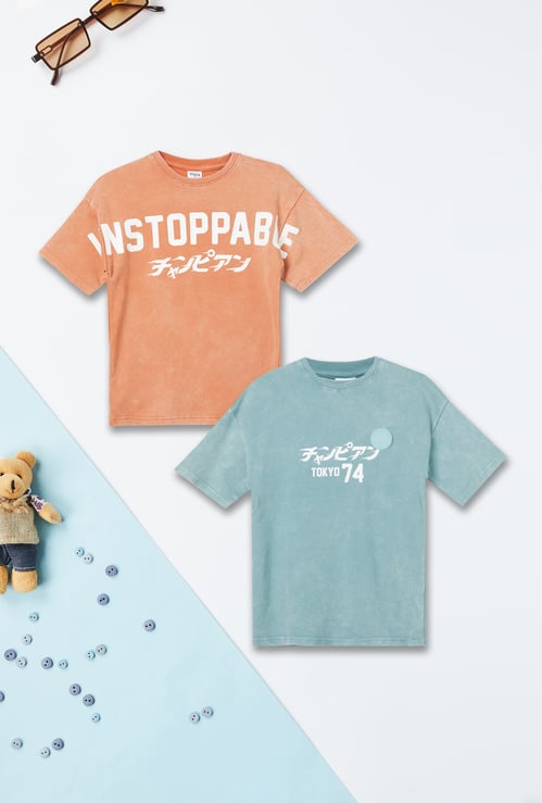 Boys Printed T-shirts - Pack of 2