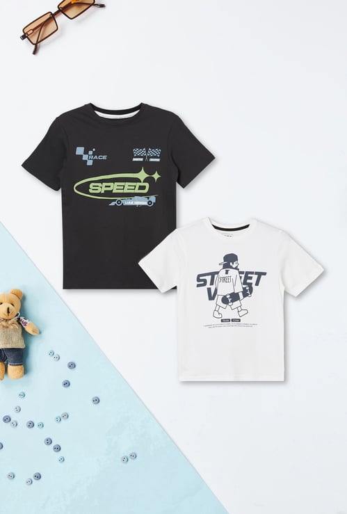Boys Printed T-shirts - Pack of 2