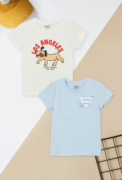 Girls Printed T-shirts - Pack of 2