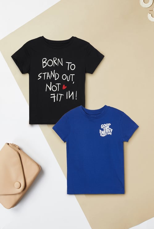Girls Printed T-shirt - Pack of 2