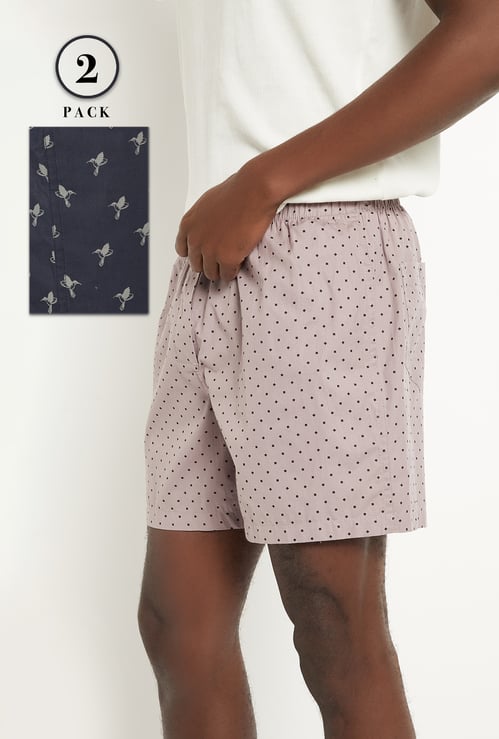 Men Printed Boxers - Pack of 2