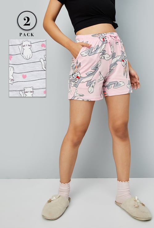 Women Printed Shorts - Pack of 2