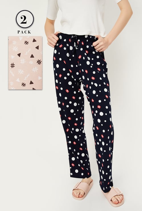 Women Printed Pyjamas- Pack of 2