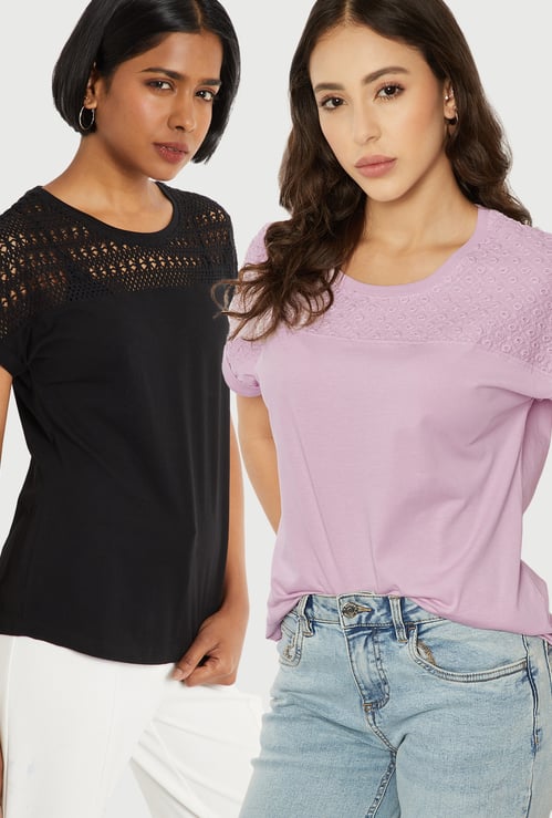 Women Assorted T-shirts - Pack of 2