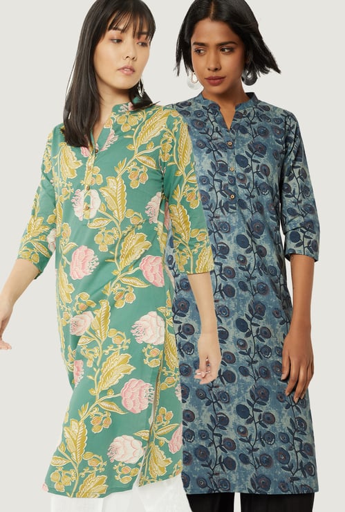 Kalki x Max Women Printed Straight Kurtas - Pack of 2