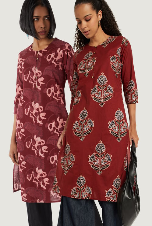 Kalki x Max Women Printed Straight Kurtas - Pack of 2