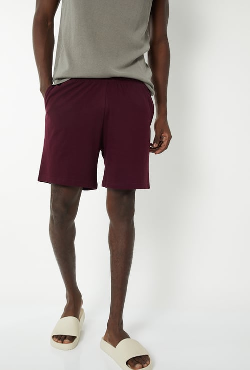 Men Solid Lounge Shorts