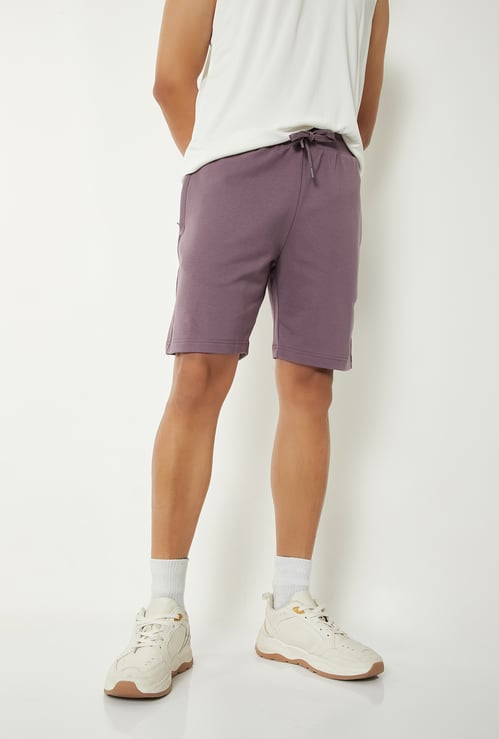 Men Solid Athleisure Shorts