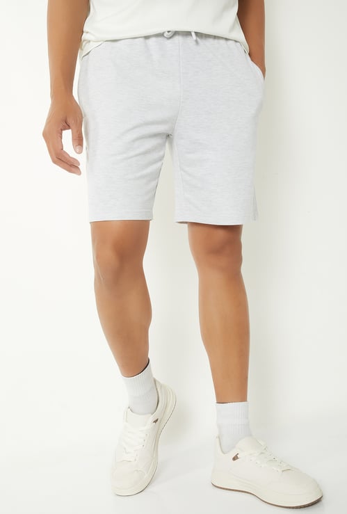 Men Solid Athleisure Shorts