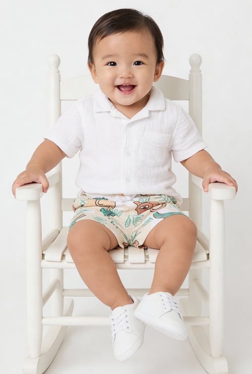 Boys Textured Resort Shirt