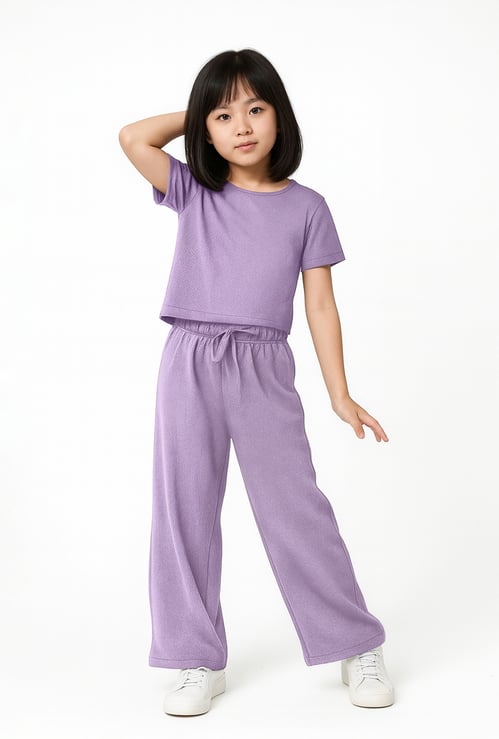 Girls Knitted Trousers Set