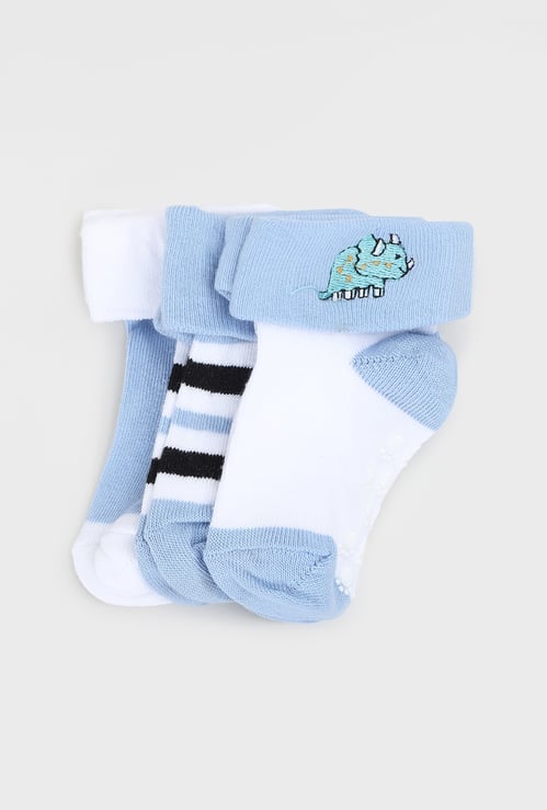 Boys Assorted Ankle-Length Socks - Pack of 3