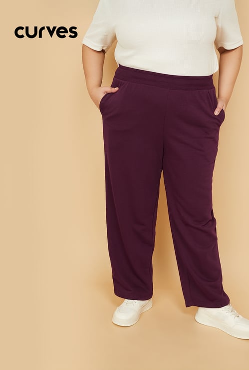 Women Solid Athleisure Track Pants