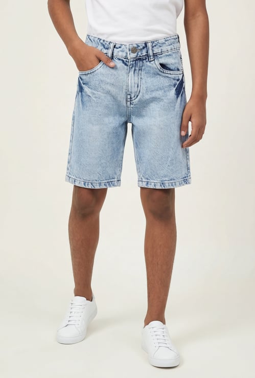 Boys Washed Denim Shorts