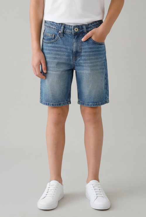 Boys Washed Denim Shorts