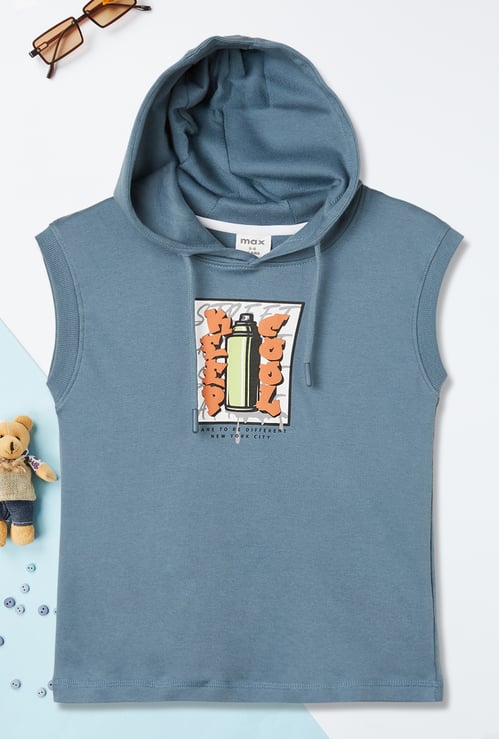 Boys Printed Hooded T-shirt