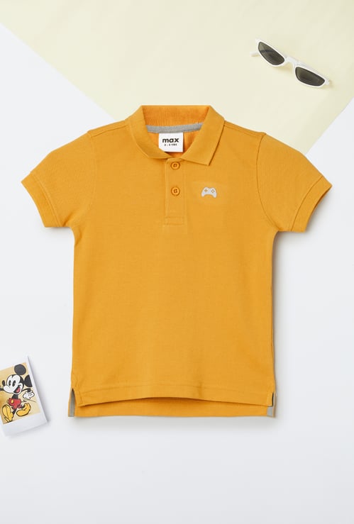 Boys Solid Polo T-shirt