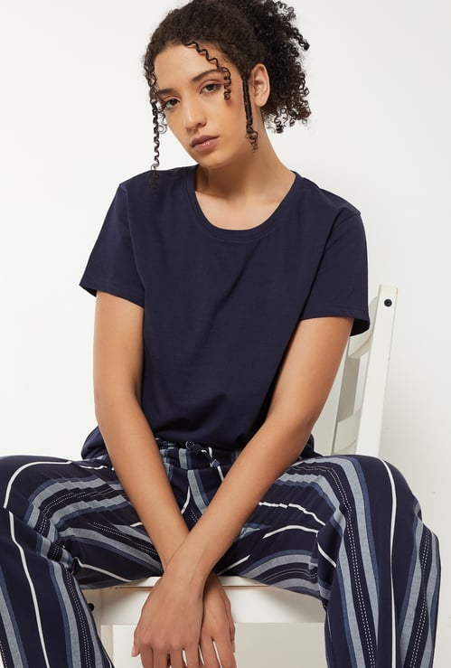 Women Striped PJ Set