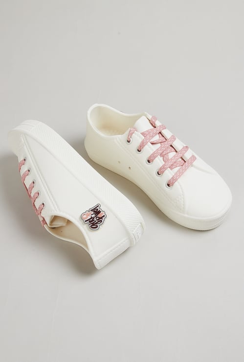 Girls Solid Sneakers