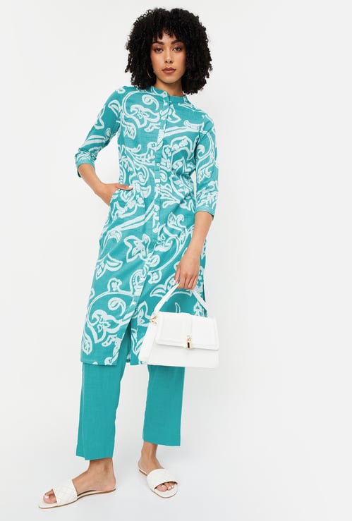 Women Printed Straight Kurta Set