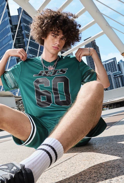 Men NFL Printed Oversized Sports T-shirt
