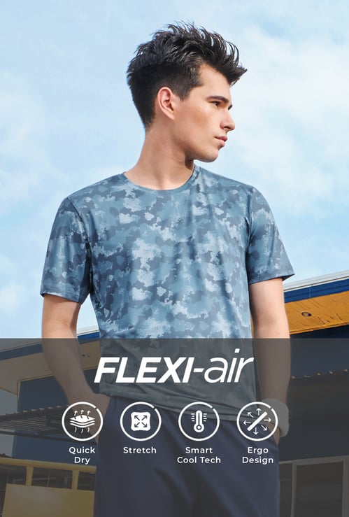 Men Camouflage Print Sports T-shirt