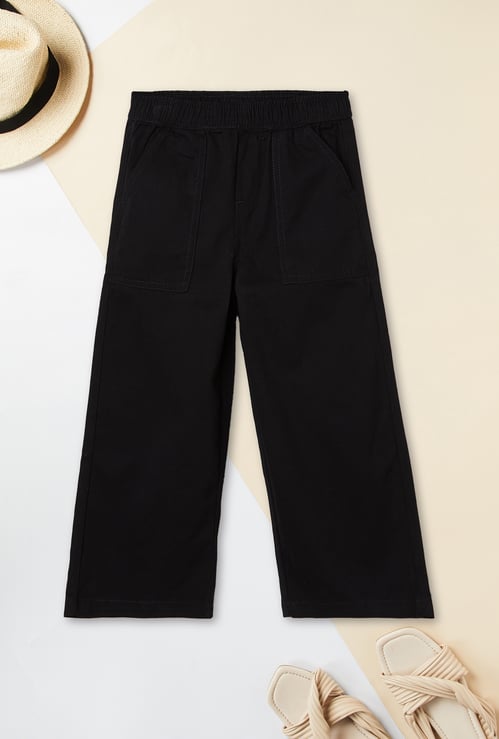 Girls Solid Trousers