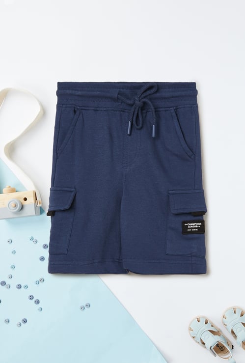 Boys Solid Cargo Shorts