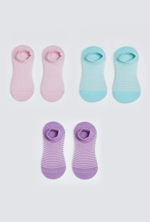 Women Striped Ankle-length Socks - Pack of 3