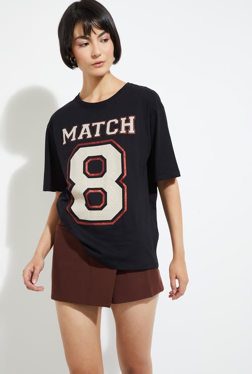 ALAYA F x URB_N Women Printed Oversized T-shirt