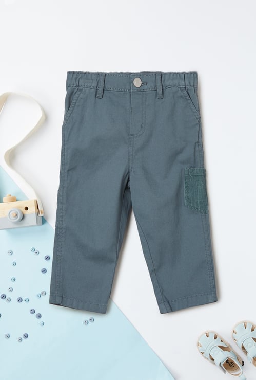 Boys Solid Cargo Trousers