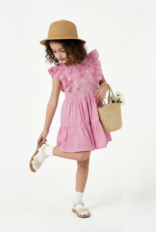 Girls Embroidered Dress