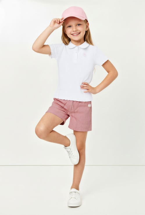 Girls Knit Polo T-shirt