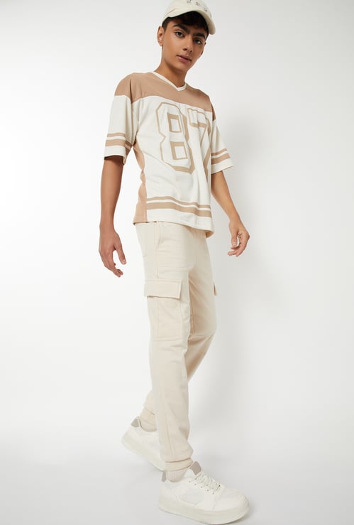Boys Solid Cargo Joggers