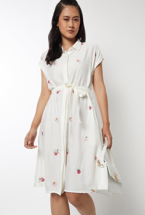 Women Embroidered A-line Dress