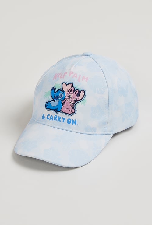 Girls Lilo & Stitch Applique Baseball Cap