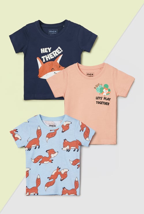Boys Printed T-shirt - Pack of 3