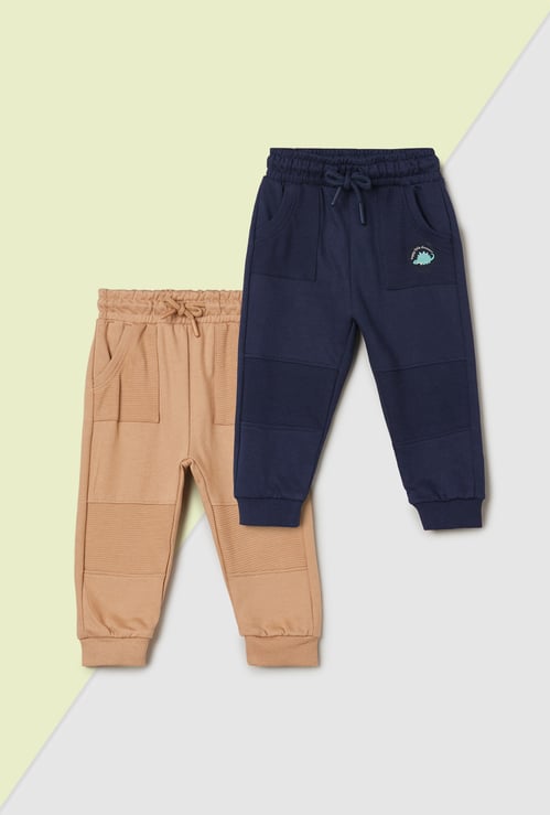 Boys Textured Joggers - Pack of 2