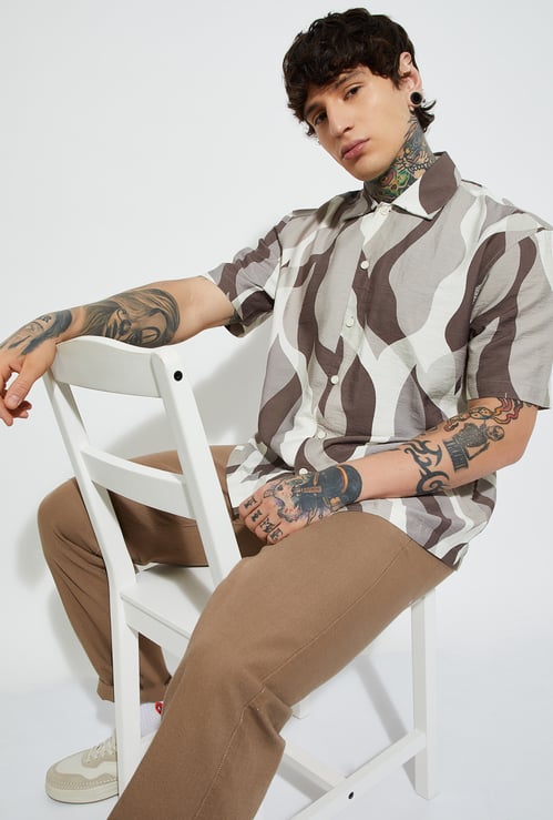 URB_N Men Printed Relaxed Fit Shirt