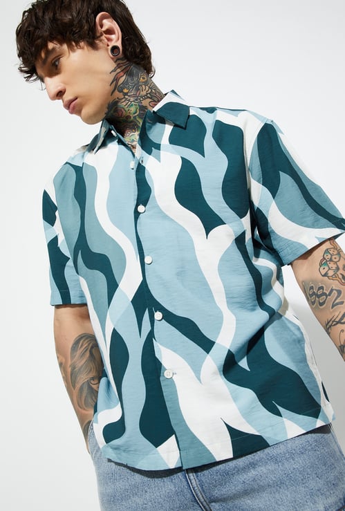 URB_N Men Printed Relaxed Fit Shirt